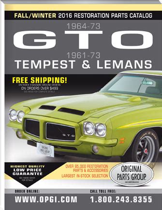 Pontiac LeMans restoration parts catalog